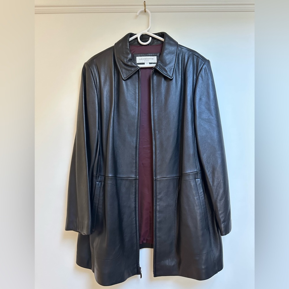 Black leather Liz Claiborne jacket